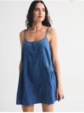 Abercrombie Denim Scoopneck Flowy Mini Dress